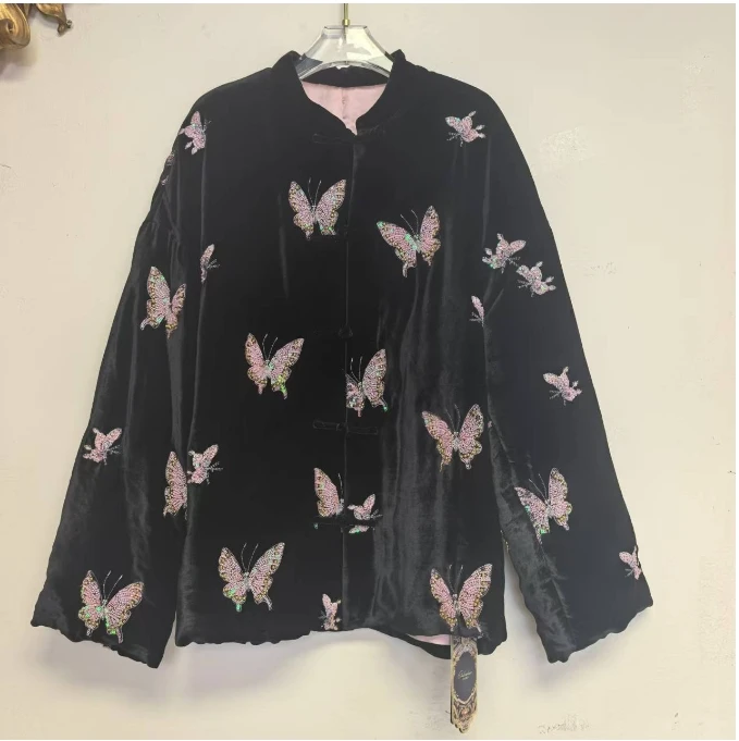 OBLE2024秋冬新款气质轻奢重工国风新中式外套E20-2202-1