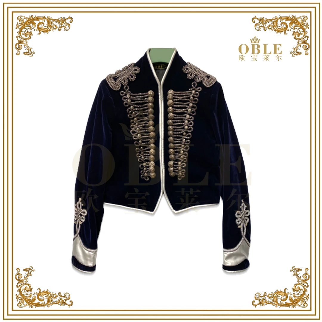 【欧宝莱尔】2024秋装新款百搭裙轻奢外套 502-2023