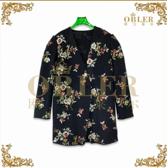 OBLE2024秋冬新款气质轻奢重工款外套328-1225