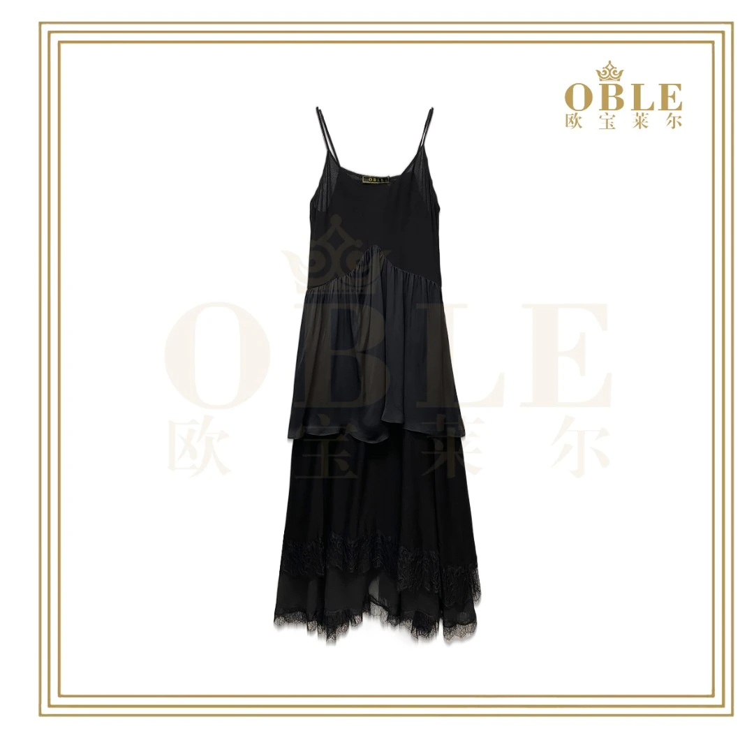 【欧宝莱尔】OBLE 2024新款百搭气质时尚优雅女装吊带裙 503-0507