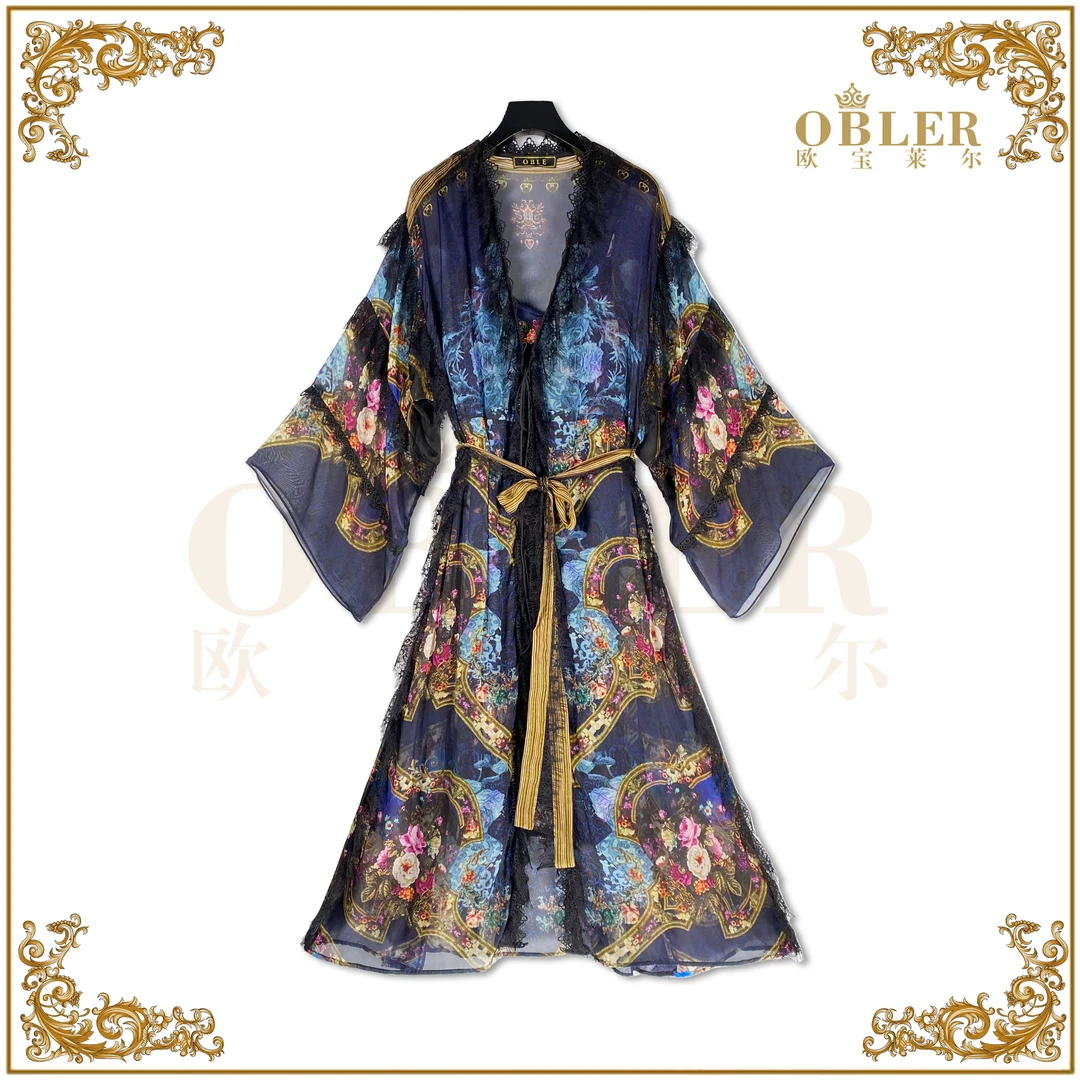 OBLE2024夏季新款时尚气质真丝外披裙305-24310