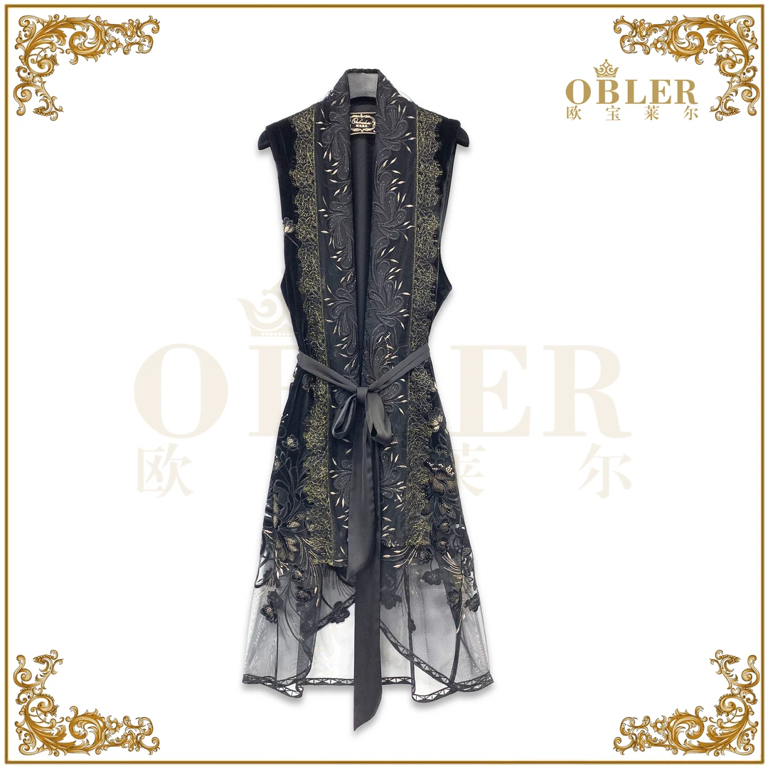 【欧宝莱尔】2025新款气质女士马甲裙305-24803