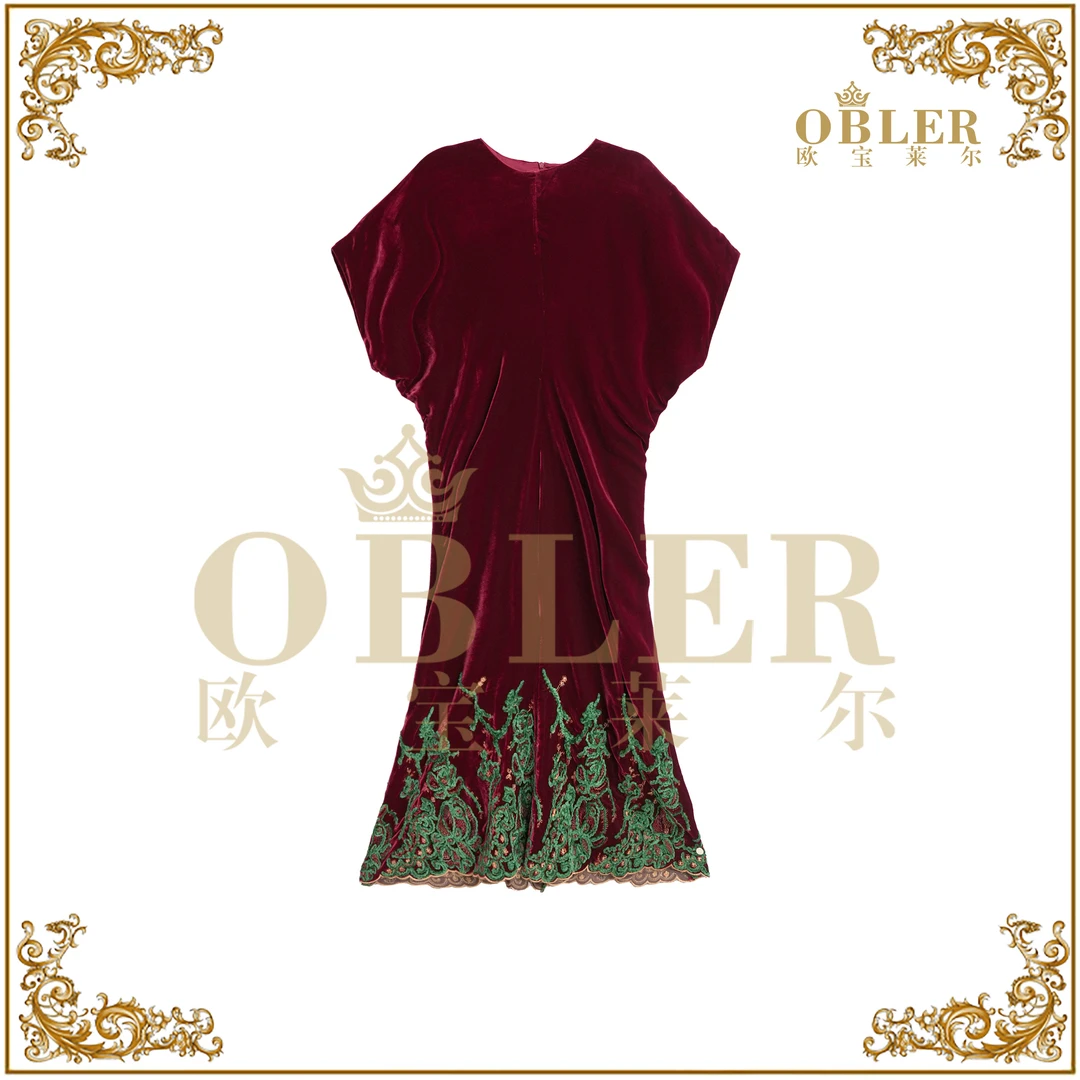 2024秋装新款时尚气质轻奢优雅连衣裙61-W007守候