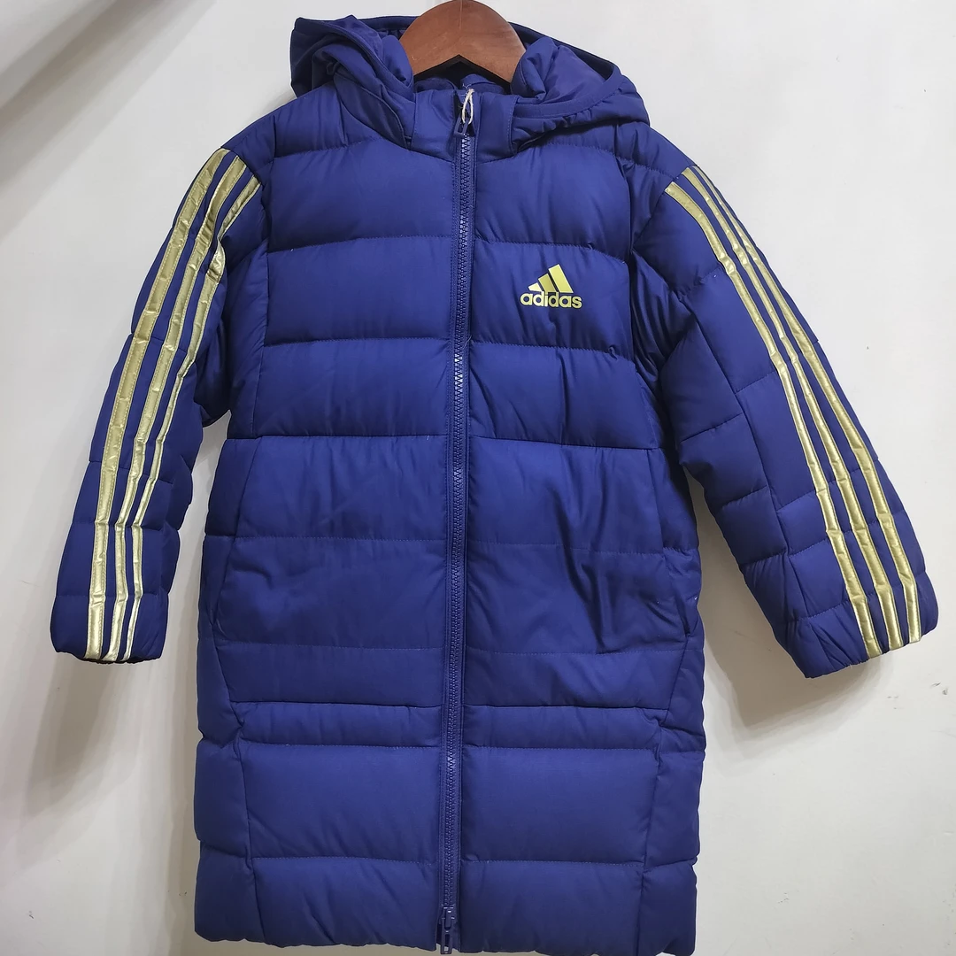 阿迪达斯儿童长款运动羽绒服女童男童