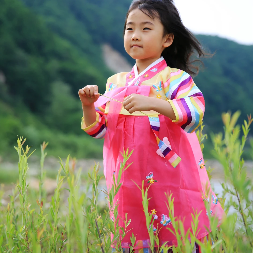 朝鲜族服装儿童传统韩服连衣裙两件套少数民族幼儿园舞蹈演出服