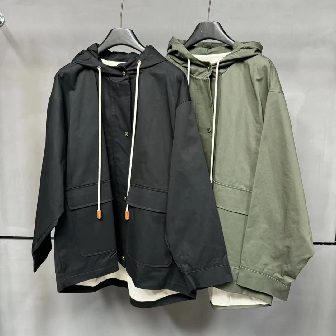 【ZHIXIAO】秋冬新款：极简连帽风衣外套67215