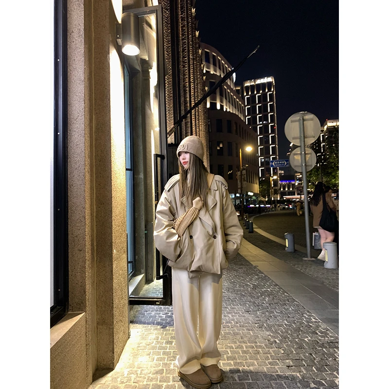 小君君布兰妮  秋冬一条过冬430高克重好版型百搭加绒卫裤新色女