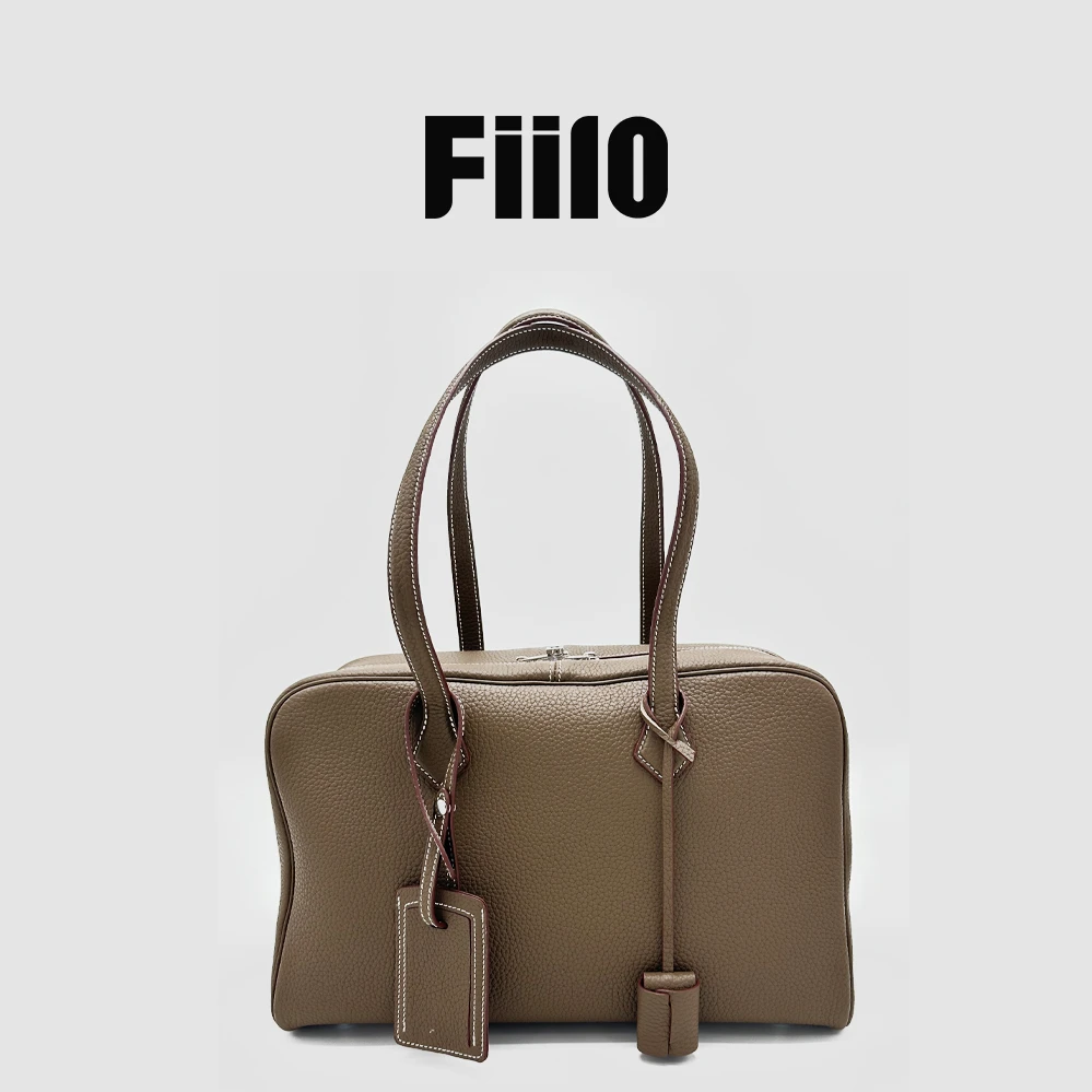 【Fiilo菲洛】T79大马·维多利亚荔枝纹牛皮经典复古羽毛方包