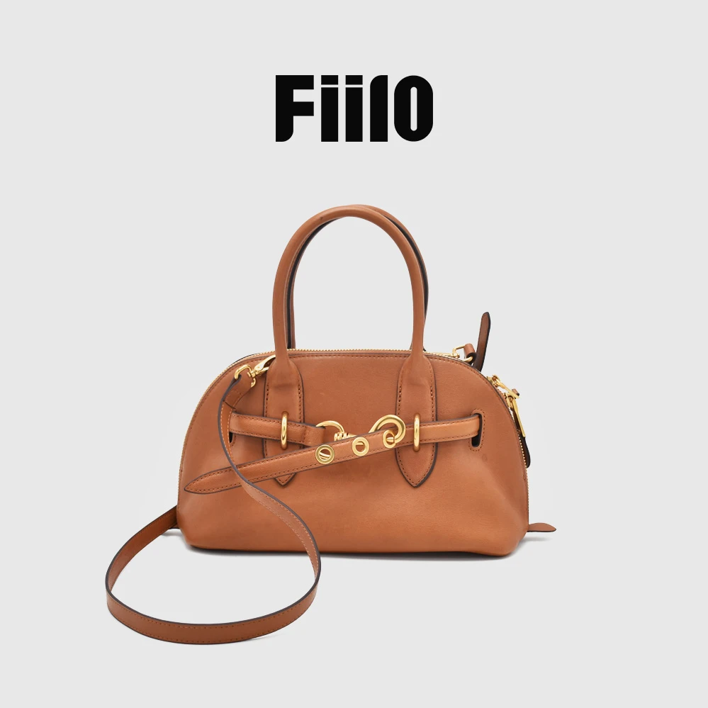 【Fiilo菲洛高奢】A02秋冬新款植鞣羊皮美拉德百搭手提斜挎波士顿包