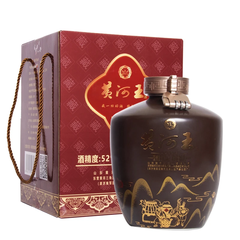 黄河王浓香型白酒52度头曲藏酒1.5L坛子酒