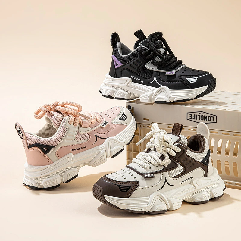 哈比熊童鞋新款时尚6-12岁中大童潮鞋男女童复古百搭儿童运动鞋