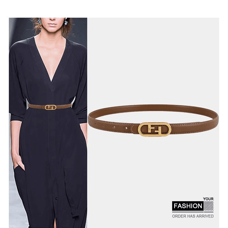 mojy 【欧美设计师联名款】大衣腰带女装饰西装外套配裙子真皮牛仔裤皮带