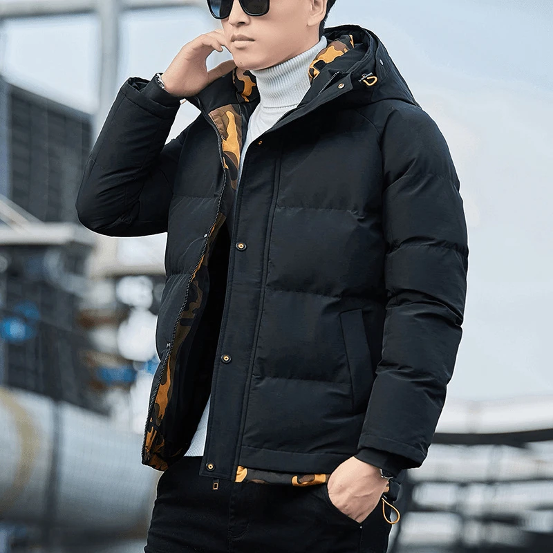 冬季潮流加厚保暖棉衣男士青年休闲大码运动时尚连帽宽松韩版棉服