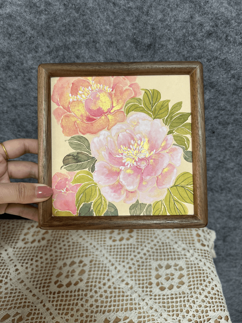 小花纯手绘国画《牡丹》