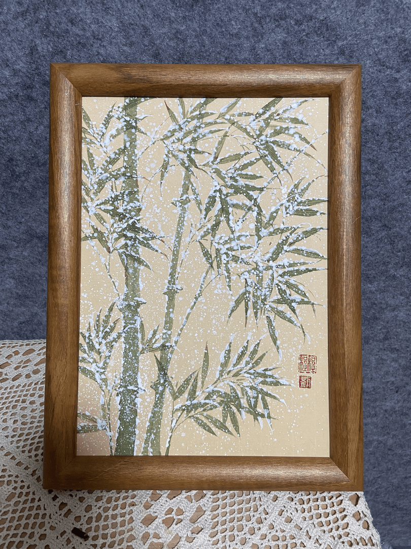 小花纯手绘国画《青竹》