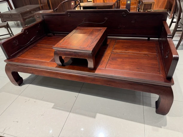 老榆木一枝花罗汉床