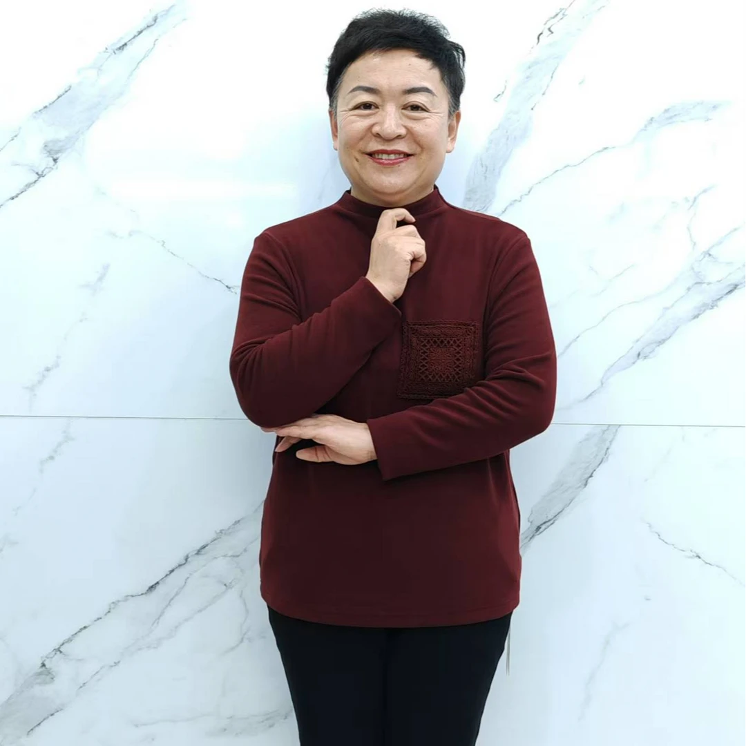 冬季新款女士中厚打底衫906柔软舒适妈妈装长袖中老年加厚高领