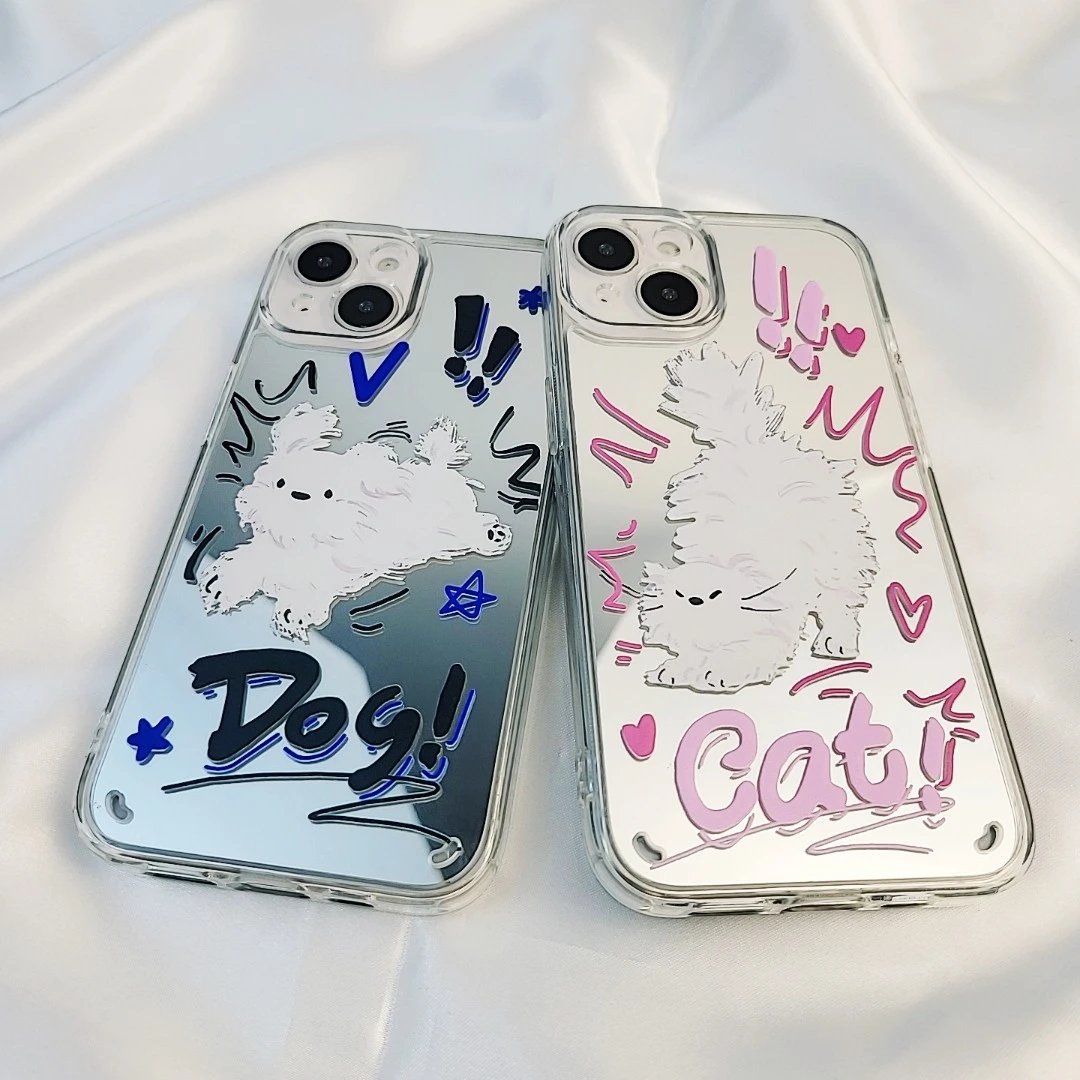创意苹果13手机壳iphone12镜面14情侣11promax个性xsmax可爱xr潮