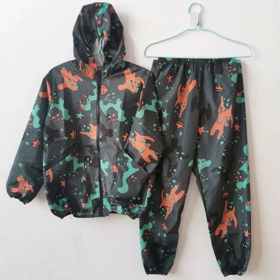 迷彩分体防护服耐磨防静电男女通用防岩棉宽松连帽防灰尘防水溅