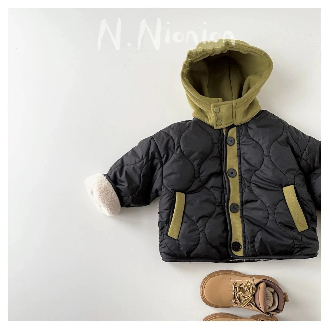 nana儿童韩版鸭舌帽加绒外套