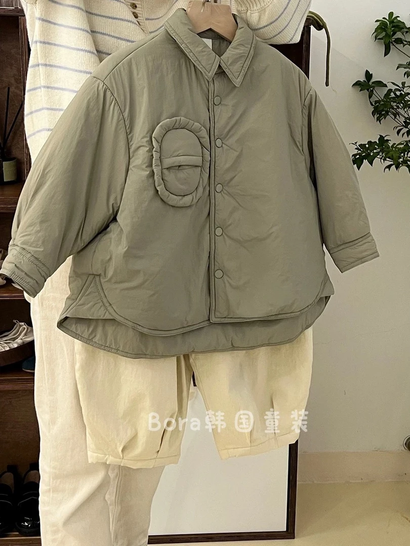 nana儿童韩版圆口袋轻薄棉服 9916（瑕疵介意勿拍）