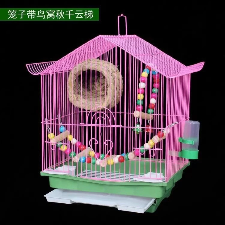 鸟笼金属笼子鸟笼双层单层笼优质天然加粗