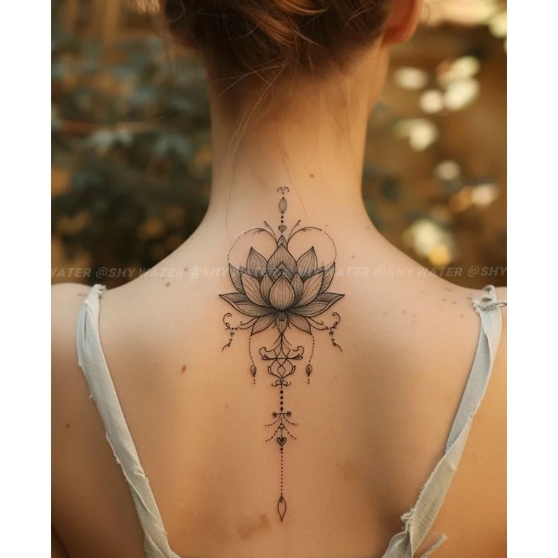 爆款图腾莲花ins风霸气高颜值可水洗持久甜酷辣妹仿真手臂遮疤潮