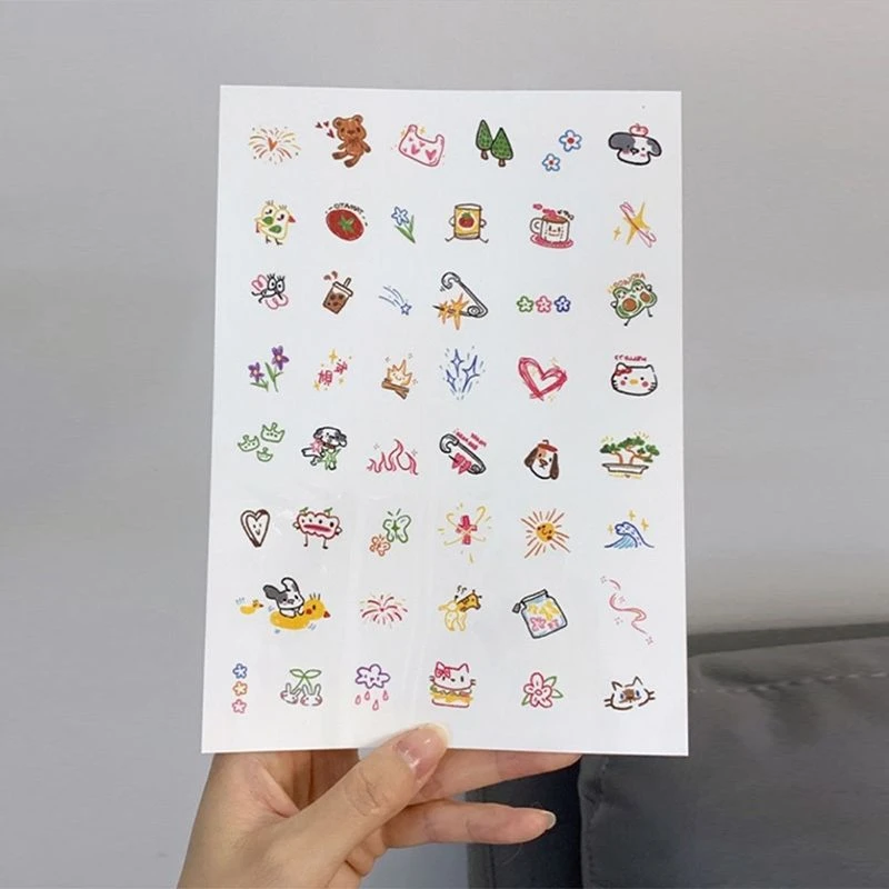 新款一次性可爱学生款防水防汗甜美少女同款小图案彩绘纹身贴可洗