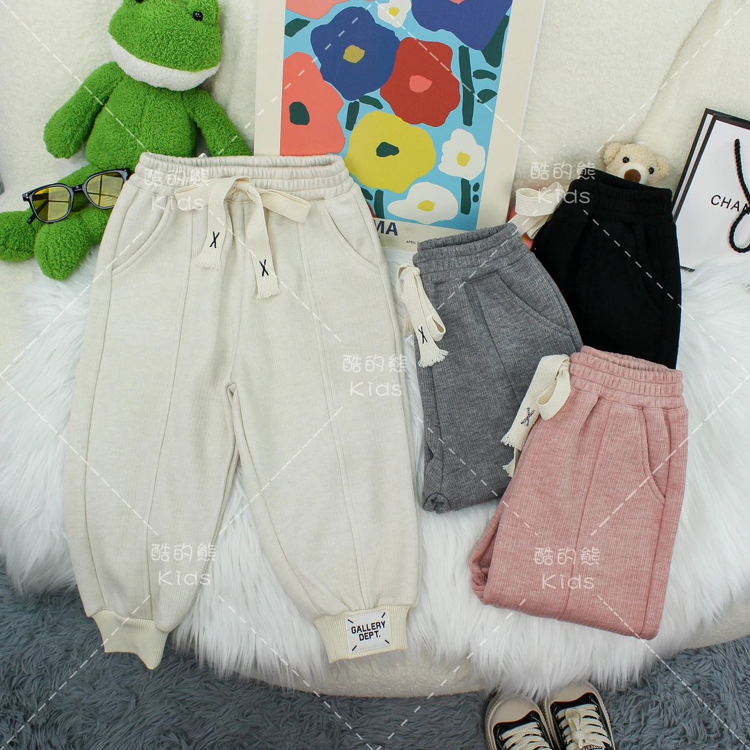 儿童卫衣裤2024春秋新款男童女童裤子韩版休闲洋气运动裤潮D1190