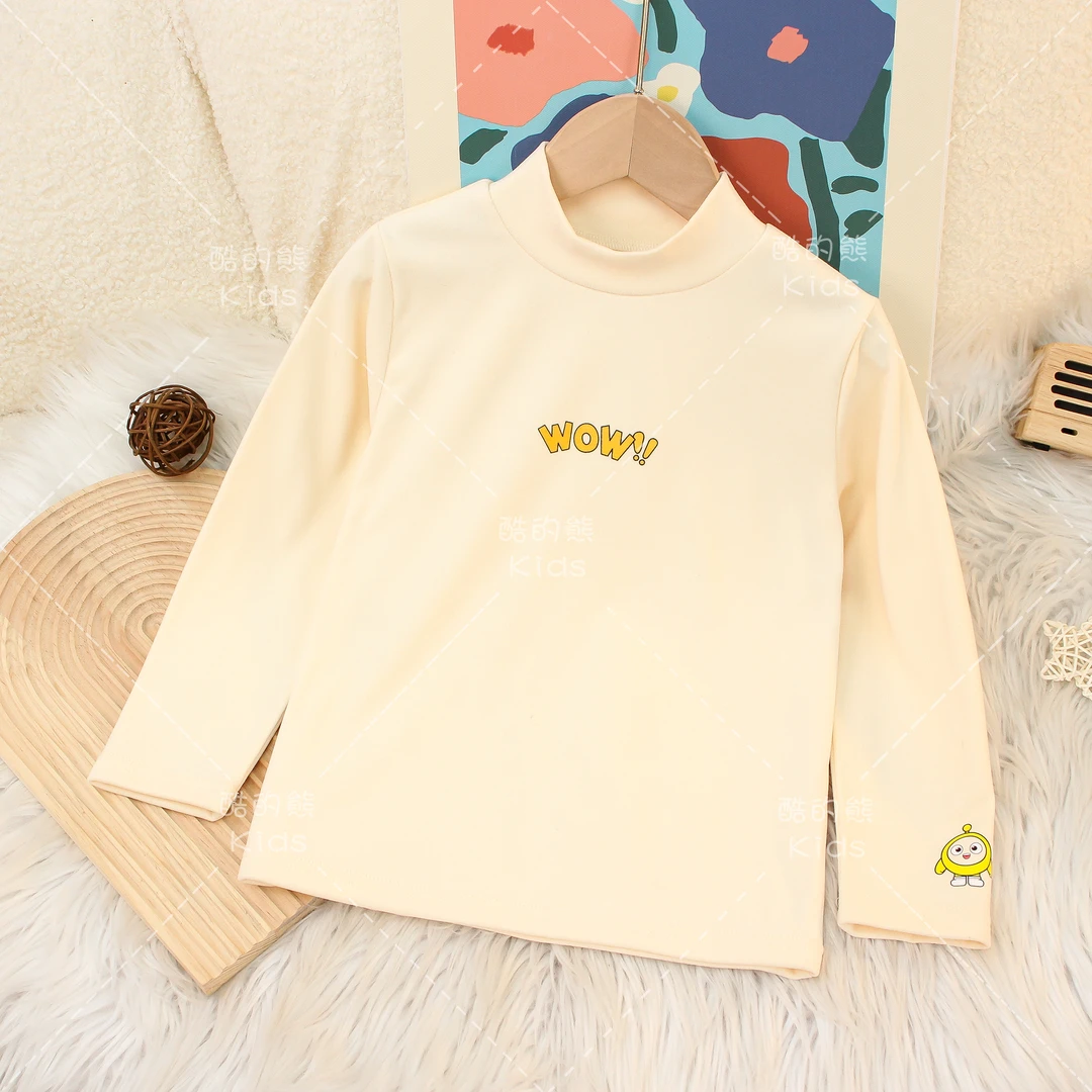 男童女童长袖T恤儿童休闲2024秋装韩版卡通百搭圆领上衣D3T3-308