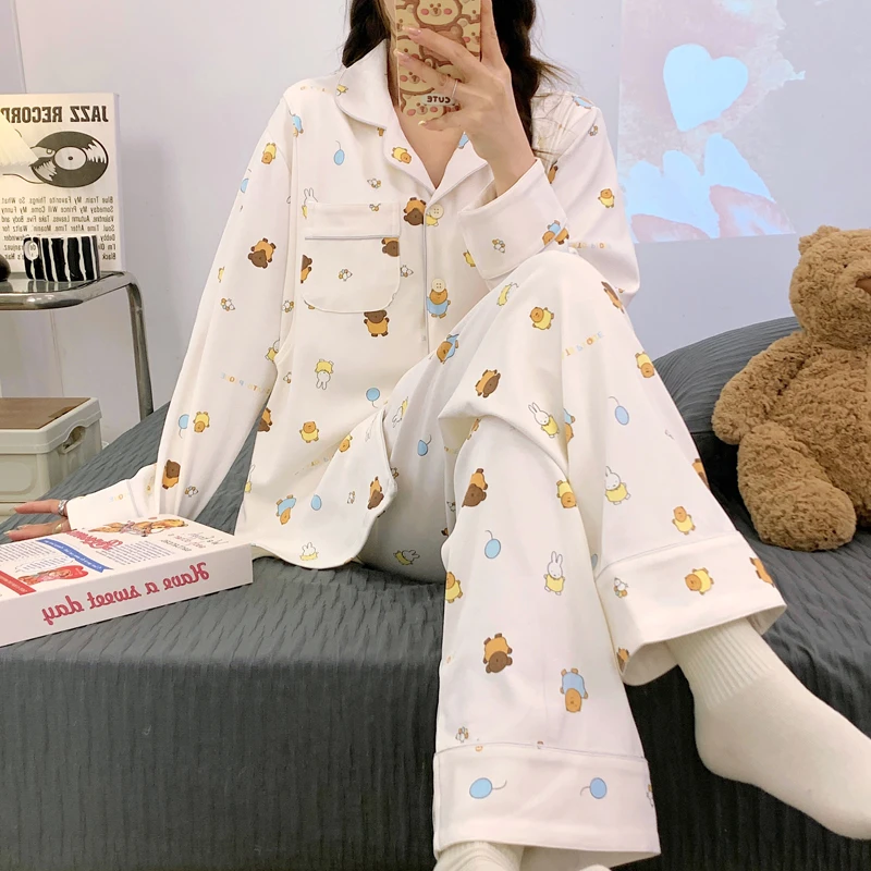 【带胸垫-春秋款】云感棉月子服产后产妇孕妇哺乳衣睡衣住院服宽松