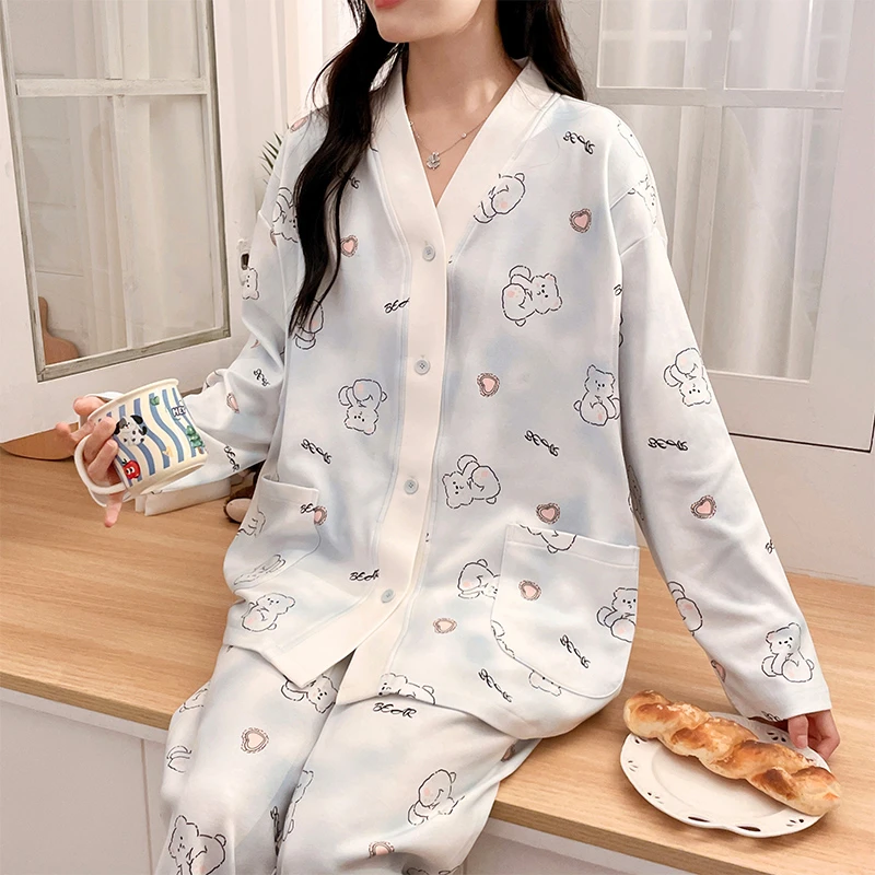 【新中式-带胸垫月子服】云感棉产前产后孕期哺乳期家居服吸汗透气