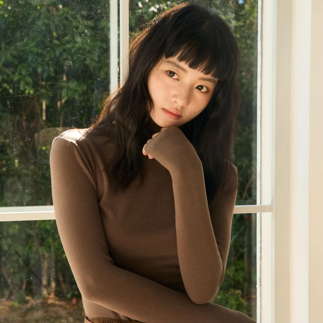 噗噗捏捏秋冬不扎人柔肤暖绒中高领打底衫