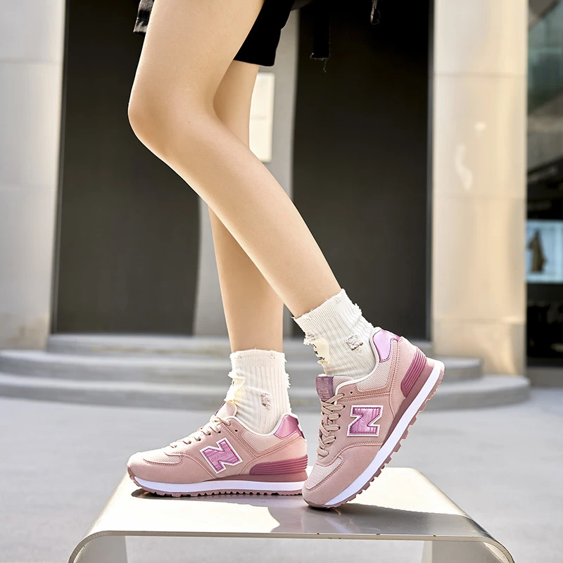 新百伦春季爆款经典574女士鞋子时尚款N字马卡龙阿甘鞋轻便休闲鞋