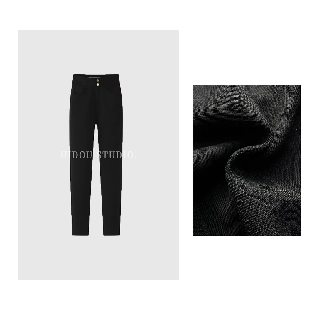 【痘痘私服】|【小黑裤】三防紧身弹力显瘦小黑裤