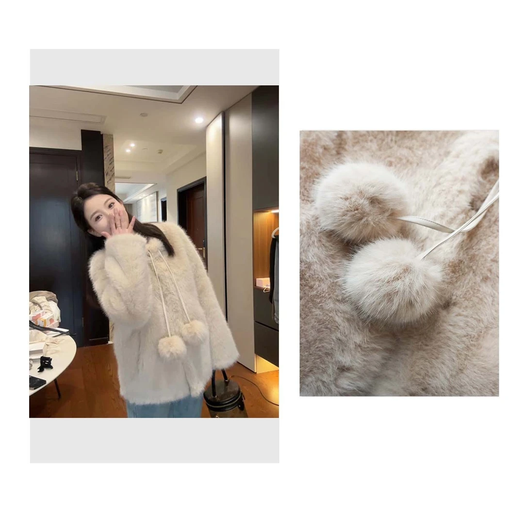 【痘痘私服】|【曲奇奶驼】小奶球环保毛外套