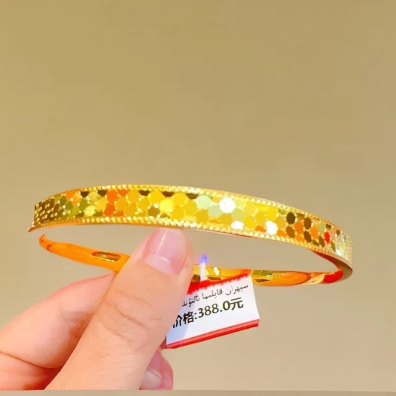 铜合金手镯 龙鳞设计铜合金手镯时尚百搭轻奢手环