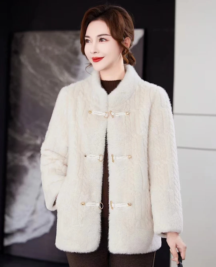 秋冬新款舒适时尚气质宽松外套6619