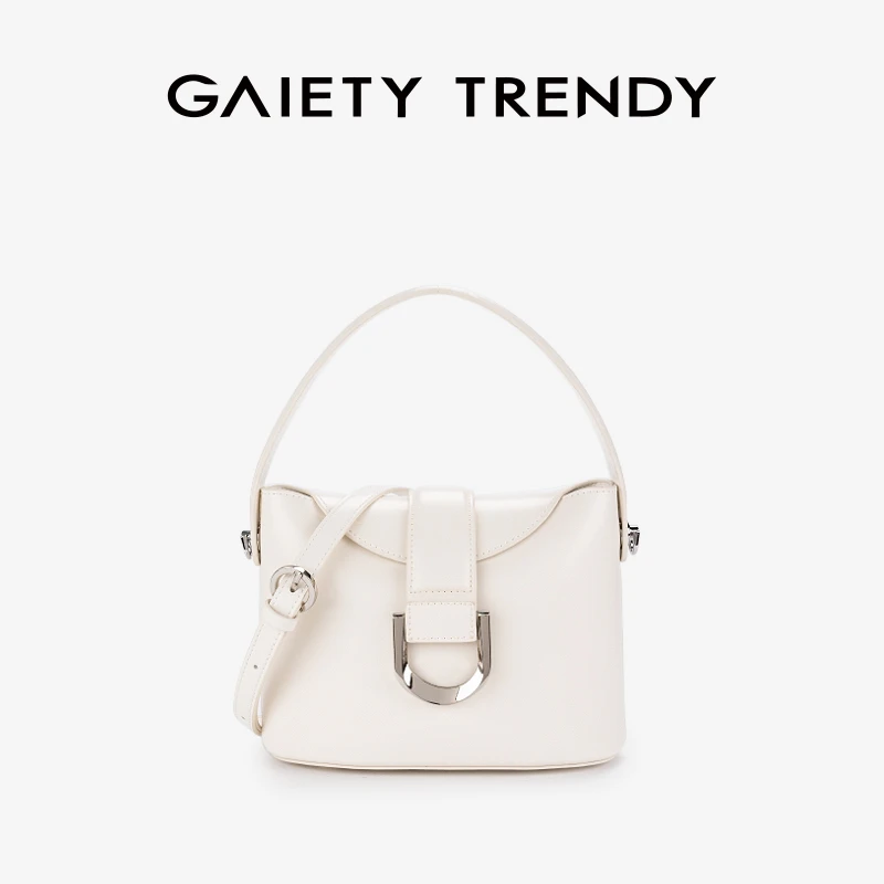 GT女包新款简约时尚水桶包小众百搭通勤单肩斜挎包高级真皮手提包