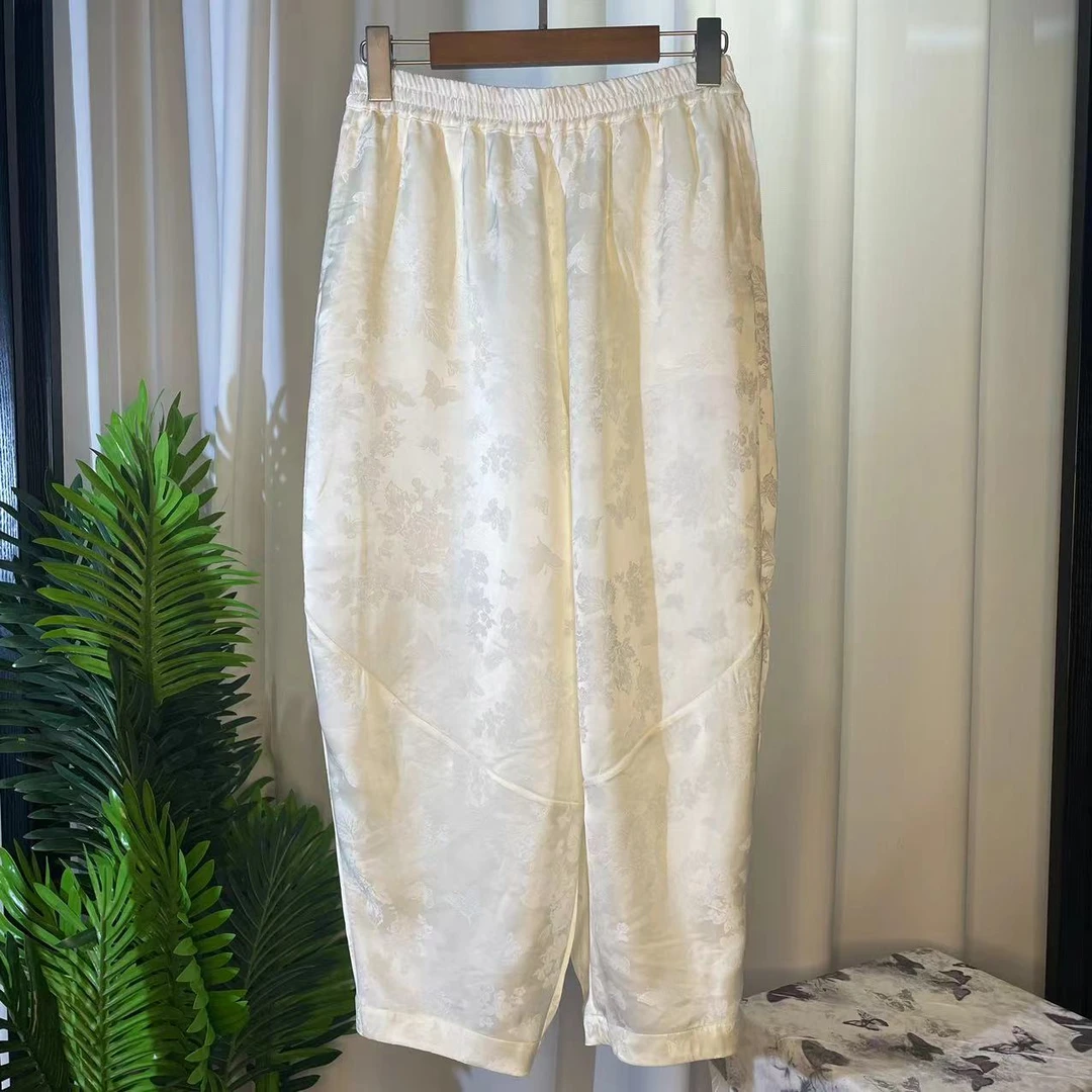 【星星专属】新中式时尚百搭重工断面提花工艺休闲裤kz259 暮光