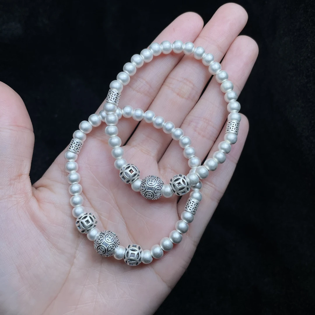 足银手链 玉美人菲菲/足银单圈手串约5mm/多样性发一