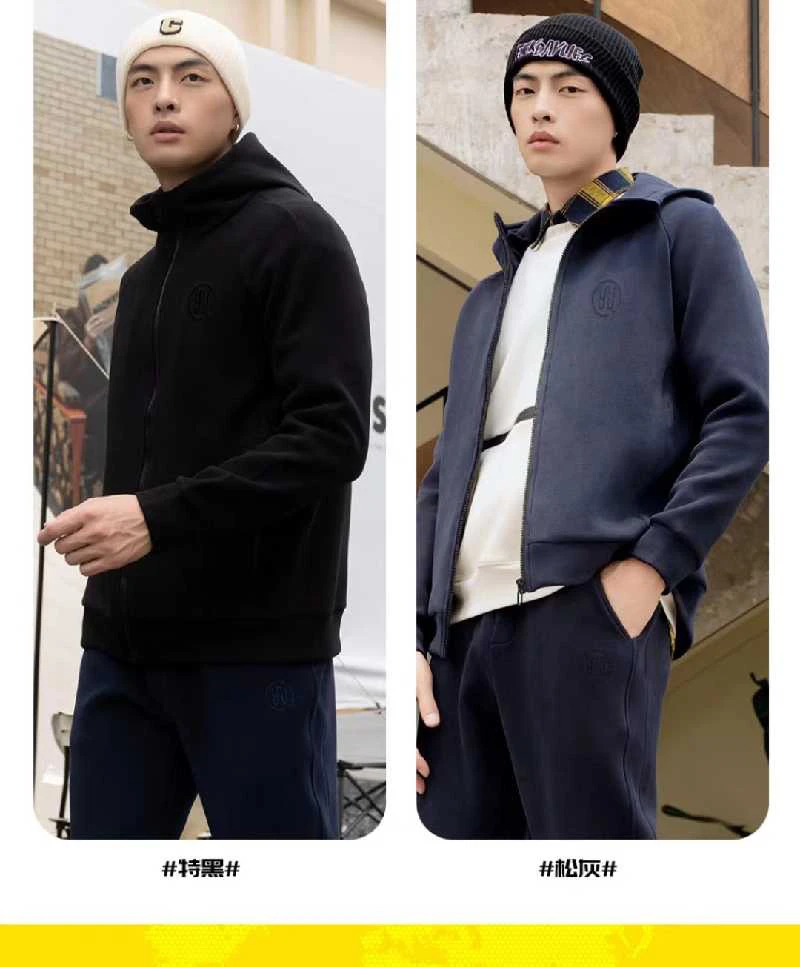 男士多芬防风衣～一体绒亲肤柔软有型显瘦外套（衣长74左右）8011