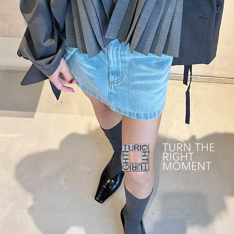 BONBOM 24FW 设计师品牌 TURIGHT买手店 牛仔半裙