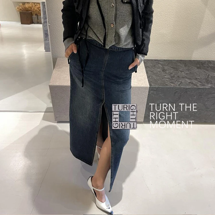 返潮复古pushBUTTON 24PF设计师品牌 TURIGHT买手店 包臀半身长裙