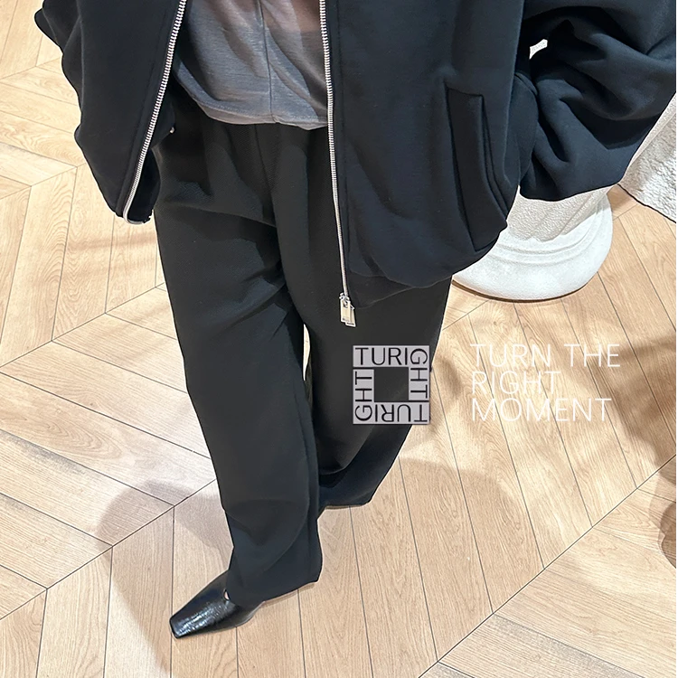 UHOO WU 24PF 设计师品牌 TURIGHT买手店  抽绳羊毛宽松西裤