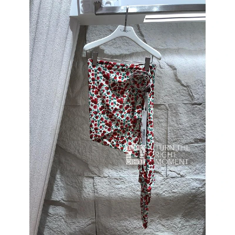 TURIGHT买手店 23PF现货 MAGDA BUTRYM设计师品牌 花色不对称半裙