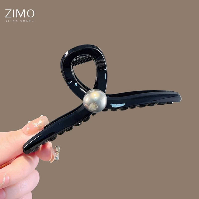 子墨优雅轻奢高级感抓夹2024新款鲨鱼夹高端头饰大号盘发后脑勺夹