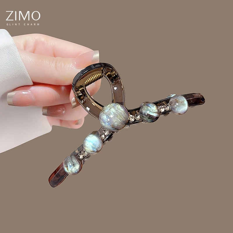 子墨轻奢抓夹2024新款高级感鲨鱼夹精致发饰优雅盘发后脑勺发夹女