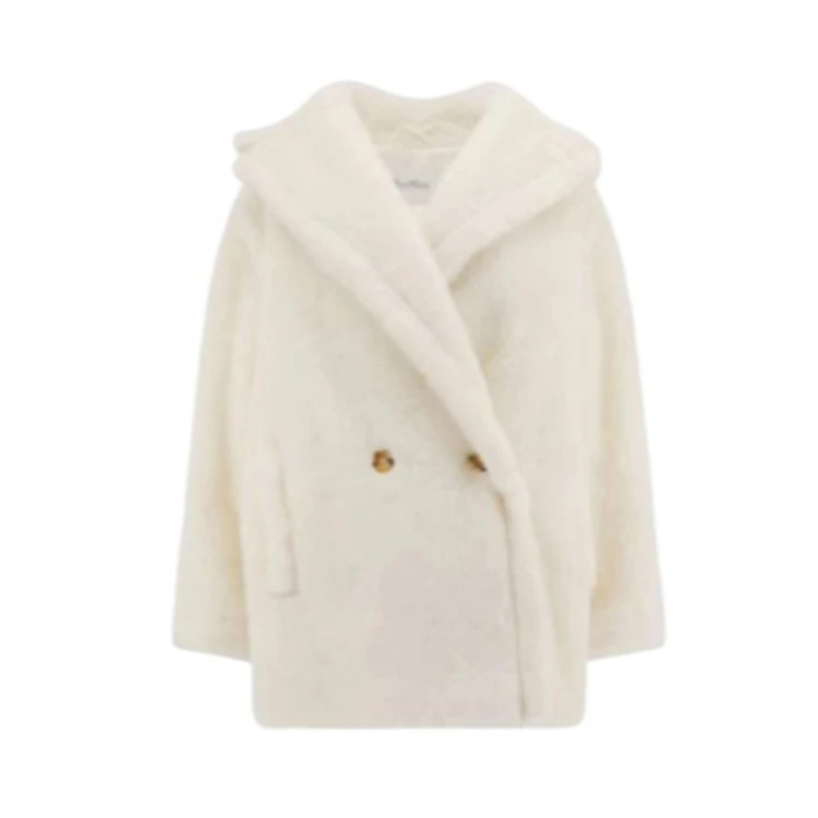 全新未使用  MaxMara ESPERO 短泰迪 双排扣翻领长袖大衣