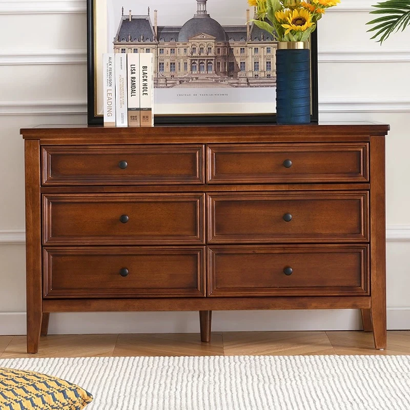 六斗柜美式复古客厅简约玄关抽屉式九斗柜斗橱轻奢七斗柜